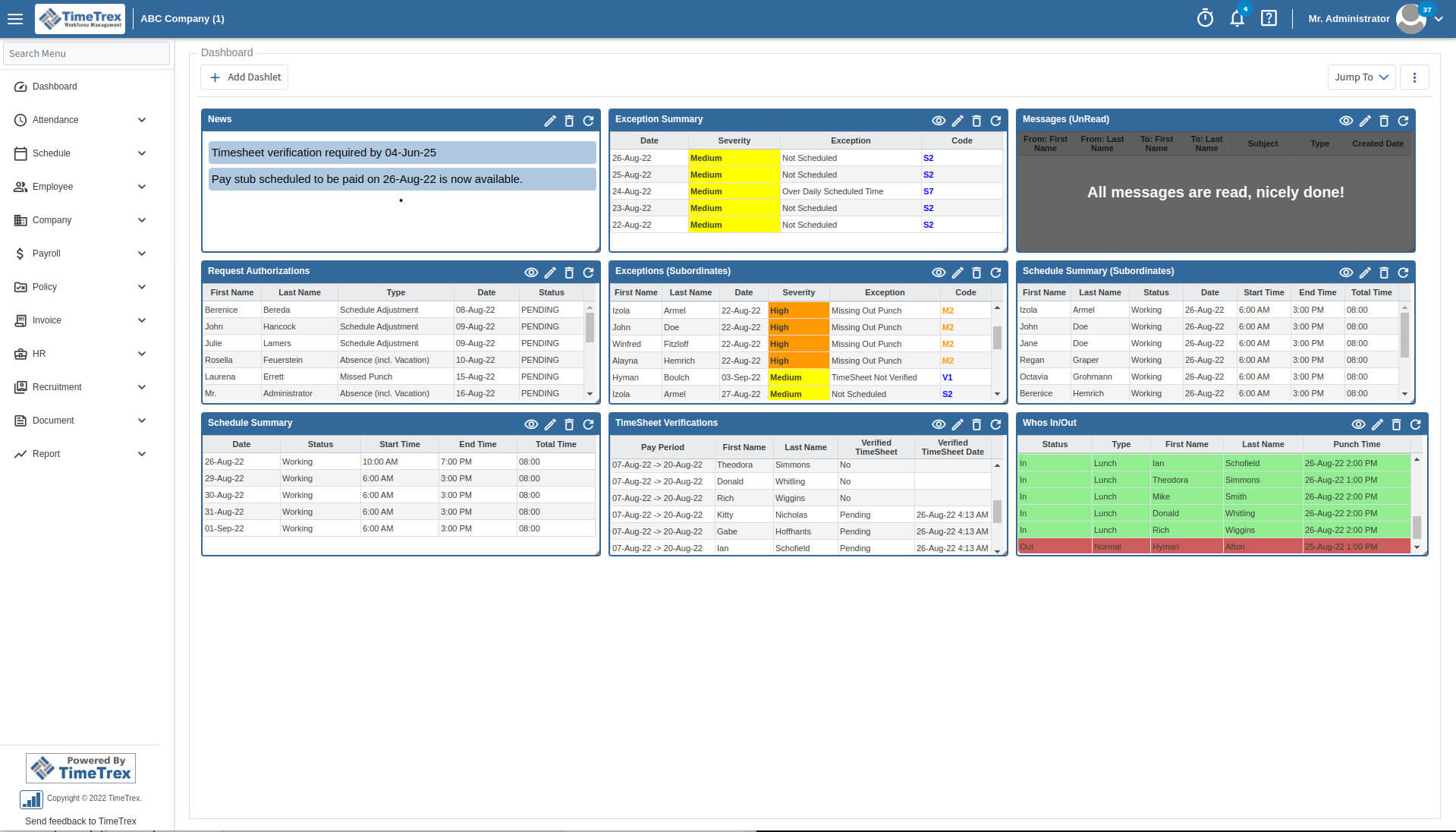 TimeTrex - Enterprise Edition Screenshot (8)